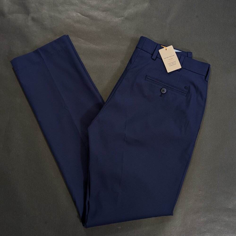 Peter Millar Crown Sport Surge Performance Trouser Pants Navy Blue Size 32x32